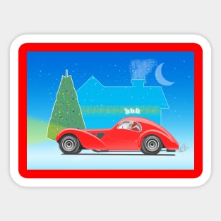 Santa Claus Is Arriving Sticker